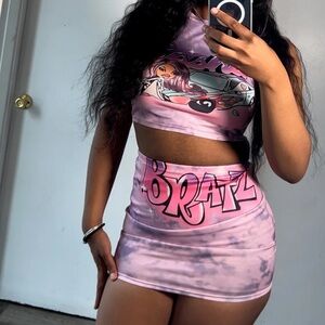 Cute Bratz Fitted Skirt Set